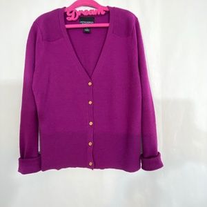Cynthia Rowley V-Neck Merino Wool Cardigan
